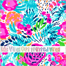 Load image into Gallery viewer, Printed Vinyl &amp; HTV Animal Print Floral E Pattern 12 x 12 inch sheet