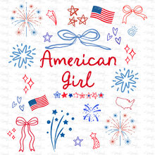 Load image into Gallery viewer, Digital Download FILE American Mama, American Girl SVG, DFX, PDF, JPG and PNG print file