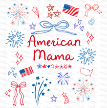Load image into Gallery viewer, Digital Download FILE American Mama, American Girl SVG, DFX, PDF, JPG and PNG print file