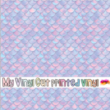 Load image into Gallery viewer, Printed Vinyl HTV &amp; Waterslide Pastel Fish Scales Pattern 12 x 12 inch sheet