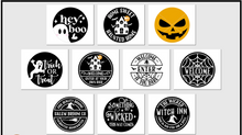 Load image into Gallery viewer, Halloween Round Sign SVG Bundle