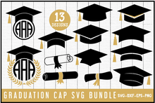 Load image into Gallery viewer, Graduation Cap SVG Bundle