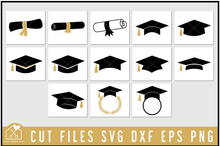 Load image into Gallery viewer, Graduation Cap SVG Bundle