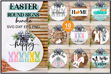 Load image into Gallery viewer, Easter Round Sign SVG Bundle