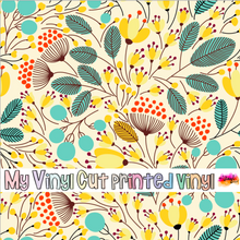 Load image into Gallery viewer, Printed Vinyl HTV &amp; Waterslide Floral Patterns 12 x 12 inch sheet