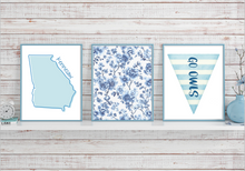 Load image into Gallery viewer, Poster (Set of 3) | 8 x 10 | inches | Light Blue | Go Owls | Kennesaw, Georgia