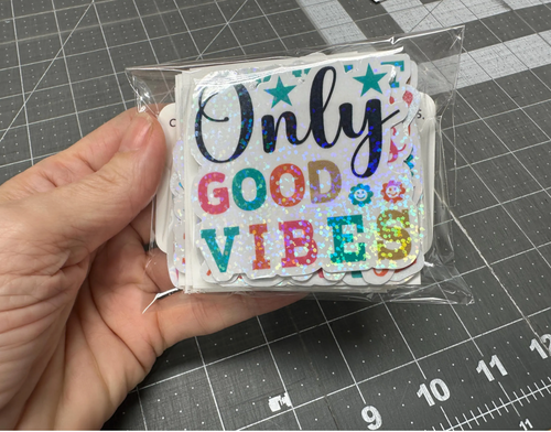 Positive Affirmations Sticker Pack with Holographic Effects 40+ Stickers