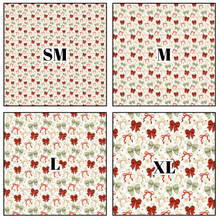 Load image into Gallery viewer, Printed Vinyl HTV &amp; Waterslide Christmas Bows Patterns 12 x 12 inch sheet