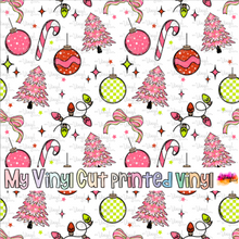 Load image into Gallery viewer, Printed Vinyl HTV &amp; Waterslide Holly Jolly Vibes Christmas Patterns 12 x 12 inch sheet