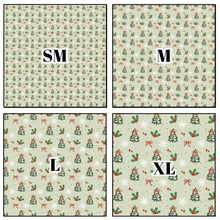 Load image into Gallery viewer, Printed Vinyl HTV &amp; Waterslide Holly Trees Bows Christmas Patterns 12 x 12 inch sheet