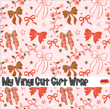 Load image into Gallery viewer, Christmas Gift Wrap Printed Wrapping Paper Red and Pink Bows