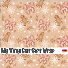 Load image into Gallery viewer, Christmas Gift Wrap Printed Wrapping Paper Gingerbread Men