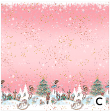 Load image into Gallery viewer, Printed Vinyl, HTV &amp; Waterslide Pink Nutcracker Winter Patterns 12 x 12 inch sheet