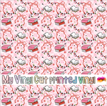 Load image into Gallery viewer, Printed Vinyl, HTV &amp; Waterslide Merry Bookmas Pattern 12 x 12 inch sheet