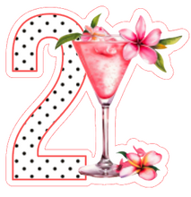 Load image into Gallery viewer, 21st Birthday Party Decor Sign Necklace Yard Sign Easel Sign Banner Stickers