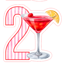 Load image into Gallery viewer, 21st Birthday Party Decor Sign Necklace Yard Sign Easel Sign Banner Stickers