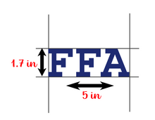 Load image into Gallery viewer, FFA Vinyl Decal | Car Decal | Laptop Decal | Transfer Decal | Future Farmers of America | Agricultural Education