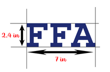 Load image into Gallery viewer, FFA Vinyl Decal | Car Decal | Laptop Decal | Transfer Decal | Future Farmers of America | Agricultural Education