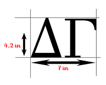 Load image into Gallery viewer, DG | Delta Gamma DAD | Vinyl Decal | Car Decal | Laptop Decal | Transfer Decal |