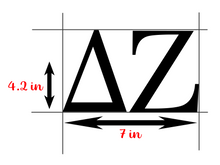 Load image into Gallery viewer, DZ | Delta Zeta| Vinyl Decal | Car Decal | Laptop Decal | Transfer Decal |