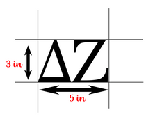 Load image into Gallery viewer, DZ | Delta Zeta| Vinyl Decal | Car Decal | Laptop Decal | Transfer Decal |