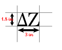 Load image into Gallery viewer, DZ | Delta Zeta| Vinyl Decal | Car Decal | Laptop Decal | Transfer Decal |