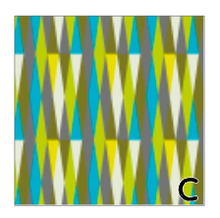 Load image into Gallery viewer, Printed Adhesive Vinyl Green and Blue MID CENTURY RETRO Patterns 12 x 12 inch sheet