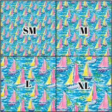 Load image into Gallery viewer, Printed Vinyl &amp; HTV Sailboat B Pattern 12 x 12 inch sheet