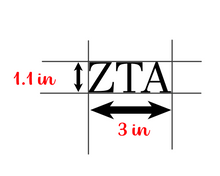 Load image into Gallery viewer, Zeta | Zeta Tau Alpha| Vinyl Decal | Car Decal | Laptop Decal | Transfer Decal |