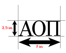 Load image into Gallery viewer, Sorority Vinyl Decal | Car Decal | Laptop Decal | Transfer Decal | Alpha Omicron Pi