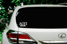 Load image into Gallery viewer, Sorority MOM Vinyl Decal | Car Decal | Laptop Decal | Transfer Decal | Alpha Omicron Pi