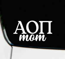 Load image into Gallery viewer, Sorority MOM Vinyl Decal | Car Decal | Laptop Decal | Transfer Decal | Alpha Omicron Pi