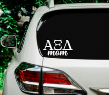 Load image into Gallery viewer, AXID | Alpha Xi Delta Mom | Greek Letters | Vinyl Decal | Car Decal | Laptop Decal | Transfer Decal