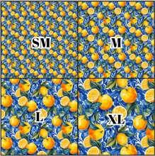 Load image into Gallery viewer, Printed Vinyl &amp; HTV Blue and Lemons B Patterns 12 x 12 inch sheet