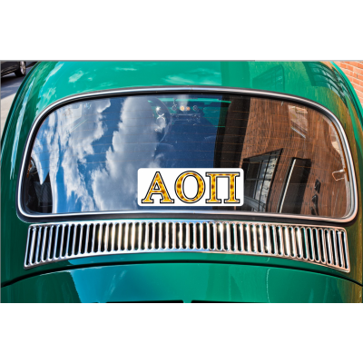 Sticker | Alpha Omicron Pi | AOP | Various Patterns | Waterproof Vinyl Sticker | Permanent
