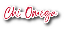 Load image into Gallery viewer, Sticker | ChiO_D | Chi Omega Signature | Waterproof Vinyl Sticker | White | Clear | Permanent | Removable | Window Cling | Glitter | Holographic