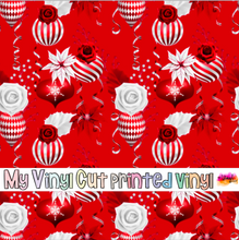 Load image into Gallery viewer, Printed Vinyl | Peppermint Spice I | Permanent Removable Adhesive | Permanent Glitter Adhesive | HTV | Glitter HTV | 12 x 12 inches | ONE Sheet