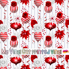 Load image into Gallery viewer, Printed Vinyl | Peppermint Spice J | Permanent Removable Adhesive | Permanent Glitter Adhesive | HTV | Glitter HTV | 12 x 12 inches | ONE Sheet