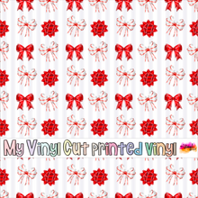 Load image into Gallery viewer, Printed Vinyl | Peppermint Spice P | Permanent Removable Adhesive | Permanent Glitter Adhesive | HTV | Glitter HTV | 12 x 12 inches | ONE Sheet