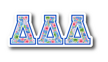 Load image into Gallery viewer, Sticker | DDD_G | Delta Gamma | Waterproof Vinyl Sticker | White | Clear | Permanent | Removable | Window Cling | Glitter | Holographic
