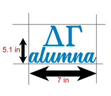 Load image into Gallery viewer, DG Alumna | Delta Gamma | Vinyl Decal | Car Decal | Laptop Decal | Transfer Decal |