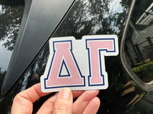 Load image into Gallery viewer, Delta Gamma Greek Letters Sorority Refrigerator Magnet 4 x 2 inches
