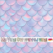 Load image into Gallery viewer, Printed Vinyl &amp; HTV Light Mermaid Scales Patterns 12 x 12 inch sheet