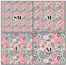 Load image into Gallery viewer, Printed Vinyl, HTV &amp; Waterslide Peachy Paisley Patterns 12 x 12 inch sheet