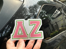 Load image into Gallery viewer, Delta Zeta Greek Letters Sorority Refrigerator Magnet 4 x 2 inches
