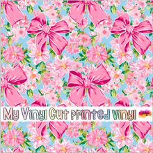 Load image into Gallery viewer, Printed Vinyl HTV &amp; Waterslide Preppy Bows G Patterns 12 x 12 inch sheet