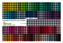 Load image into Gallery viewer, Printed Heat Transfer Vinyl Houndstooth Patterns 12 x 12 inch sheet