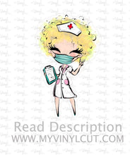 Load image into Gallery viewer, Sticker | 22J | Nurse | Waterproof Vinyl Sticker | White | Clear | Permanent | Removable | Window Cling | Glitter | Holographic