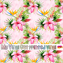 Load image into Gallery viewer, Printed Vinyl | Aloha B | Permanent Removable Adhesive | Permanent Glitter Adhesive | HTV | Glitter HTV | 12 x 12 inches | ONE Sheet