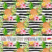 Load image into Gallery viewer, Printed Vinyl | Aloha H | Permanent Removable Adhesive | Permanent Glitter Adhesive | HTV | Glitter HTV | 12 x 12 inches | ONE Sheet